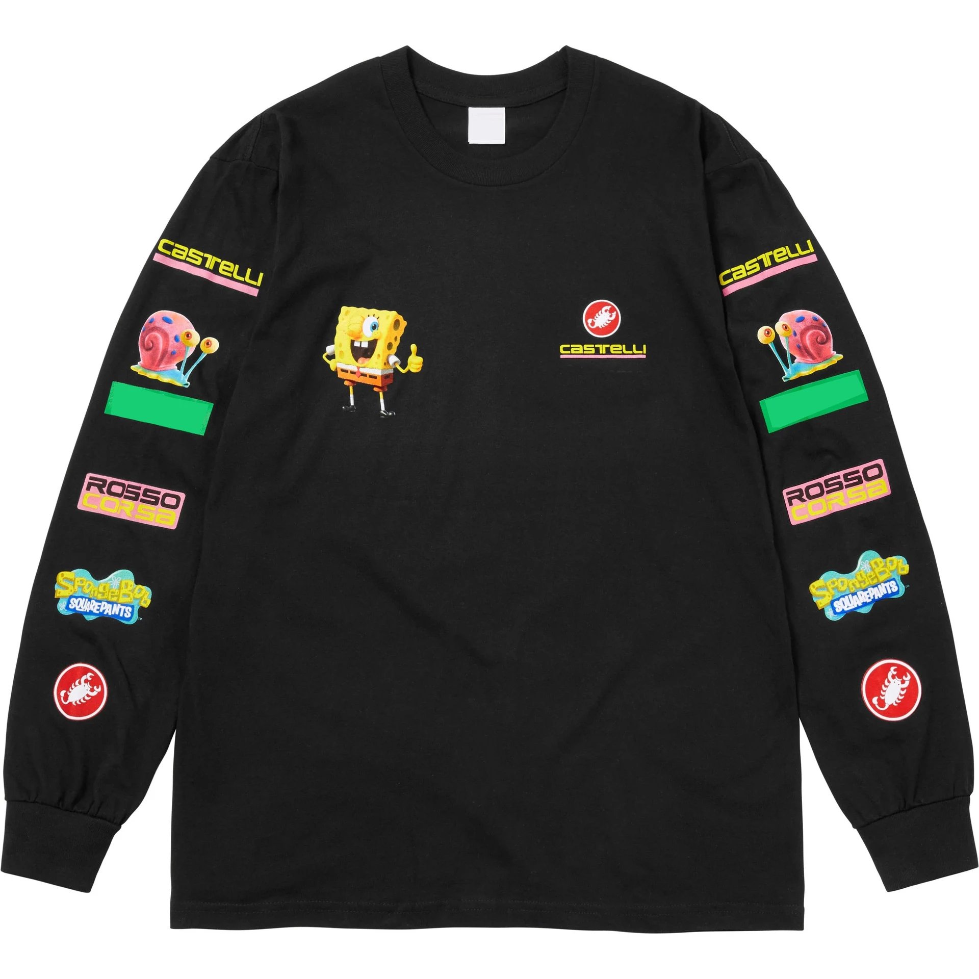 25SS Spongebob Racing L/s Tee 海绵宝宝联名长袖T恤打底衫男女