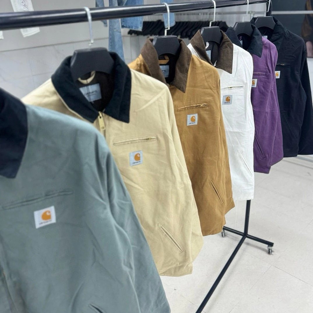 高街卡哈特重磅帆布工装夹克男女宽松休闲翻领外套春长袖